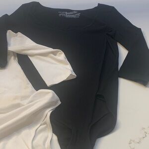 Body suits (2) Black and White Mediun NWOT